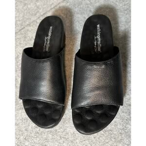 NIB Women's Walking Cradles Black Slides Size 10.5